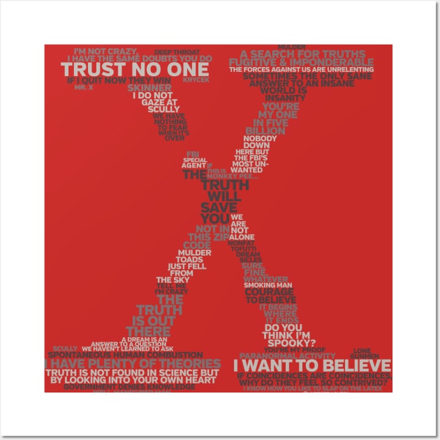 Wisdom of the X-Files Wall Art by jabberdashery